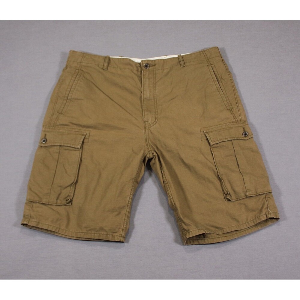 Levi’s Mens Cotton Casual Multi Pocket Carrier Greenish Brown Cargo Shorts 38" W